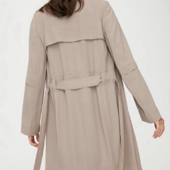 Babaton Quincy Belted Trench Coat Light Weight with Pockets in Taupe Xsm… - Picture 3 of 15